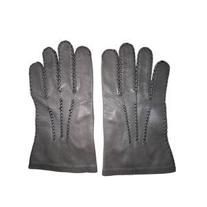 The Hansen Punter Deer Skin Unlined Fine Leather Vintage Grey Gloves Men’s 9 1/2